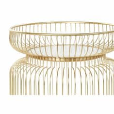 DKD Home Decor Stranska mizica DKD Home Decor Beli marmor železo zlata (43 x 43 x 47 cm)
