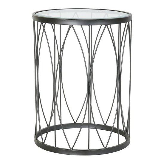 DKD Home Decor Stranska mizica DKD Home Decor Black Crystal Iron (45 x 45 x 60 cm)