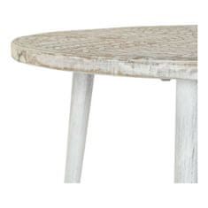 DKD Home Decor Stranska mizica DKD Home Decor 8424001820115 75 x 75 x 50 cm Zlata kovina Bela Mango les (75 x 75 x 50 cm)