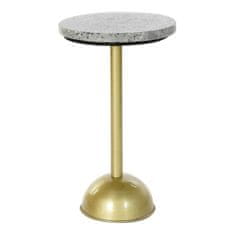 DKD Home Decor Stranska mizica DKD Home Decor White Stone Iron Golden (30 x 30 x 45 cm)