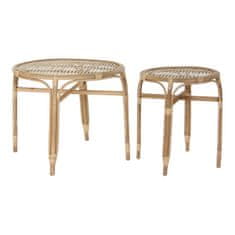 DKD Home Decor Stranska mizica DKD Home Decor Bambus (2 kosa)