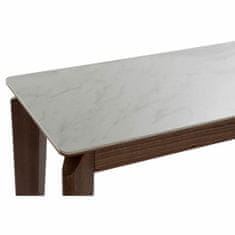 DKD Home Decor Stranska mizica DKD Home Decor Bela rjava keramika oreh (120 x 39 x 77 cm)