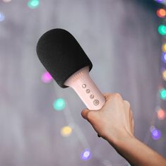 Forever Sing It BMS-500 mikrofon & zvočnik, karaoke, Bluetooth, LED, roza