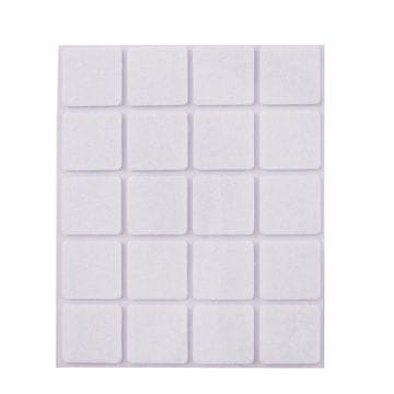Orion Podloga iz filca pod pohištvo 2,5x2,5 cm 20 kosov bela