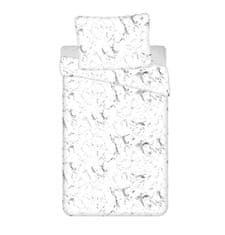 Jerry Fabrics 3D perilo vključeno Marmor bela mikro Poliester - mikrovlakna, 140/200, 70/90 cm