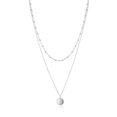 Beneto Elegantna dvojna srebrna ogrlica AGS1518/55
