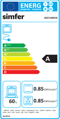 Simfer B6ES108RSA + 6400 QGRSA set pečica + plinska kuhalna plošča, rustikalna, črna