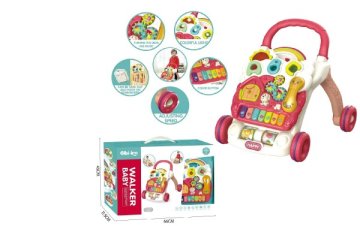 Teddies Hodulja / igralni center iz plastike 28x34cm rdeča na netopirju. z zvokom in svetlobo 0m+