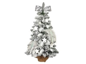 LAALU.cz Okrašeno umetno božično drevo POLAR WHITE 60 cm z LED OSVETLItvijo V LONČKU