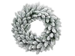 LAALU.cz Božični venec umeten neokrašen snežno bel DELUXE Viola 30 cm za mizo in obešanje