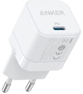 Powerport III stenski polnilec, USB-C, 20 W, bel