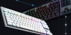 Logitech G915 TKL Lightspeed brezžična tipkovnica, GL Tactile, RGB, bela (920-009664)