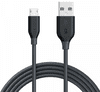 Powerline kabel, micro USB, 1.8 m, črn