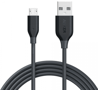 Powerline kabel, micro USB, 1.8 m, črn