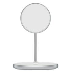 BASEUS Swan MagSafe magnetno stojalo z induktivnim polnilnikom za iPhone 12 (belo)