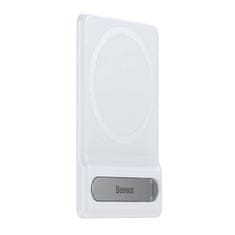 BASEUS zložljivo magnetno stojalo za iPhone MagSafe (belo)