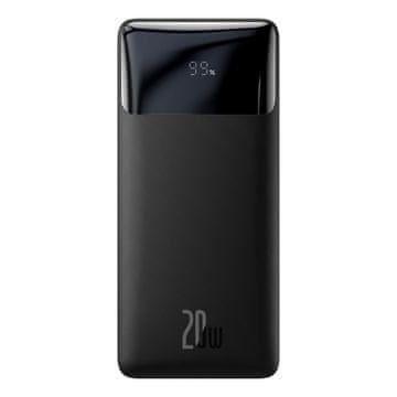 BASEUS powerbank bipow 30000mah, 2xusb, usb-c, 20w (črna)