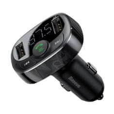 BASEUS baseus fm oddajnik za avto 2x usb, bluetooth - črn