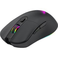 Morpheus gaming miška, brezžična-žična, RGB, optična, črna (BZ-100W)