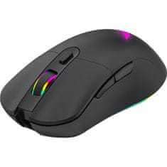 Bytezone Morpheus gaming miška, brezžična-žična, RGB, optična, črna (BZ-100W)