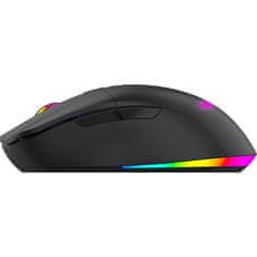 Morpheus gaming miška, brezžična-žična, RGB, optična, črna (BZ-100W)