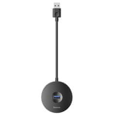 BASEUS Hub 4w1 USB do USB 3.0 + 3x USB 2.0 15cm črn