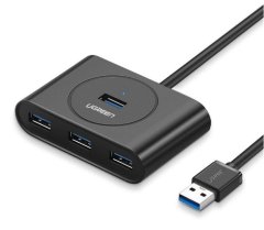 BASEUS USB 3.0 4v1 vozlišče 0,5 m (črn)