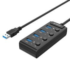 Orico Orico USB 3.0. Vozlišče s stikali, 4x USB (črno)