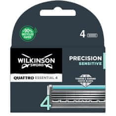 Wilkinson Sword Rezervna glava Quattro Essential Precision Sensitiv e 4 kos