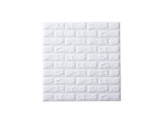 Alum online 3D stenski panel iz belih opek (70 x 77 cm)