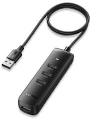 Ugreen Adapter 4w1 CM416 Hub USB do 4x USB 1m črn