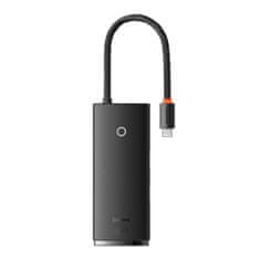 BASEUS Hub 6w1 Lite Series USB-C do 2x USB 3.0 + USB-C PD + HDMI + SD/TF črn