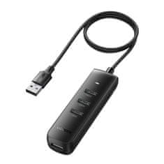 Ugreen Adapter 4w1 CM416 Hub USB do 4x USB 0.25m črn