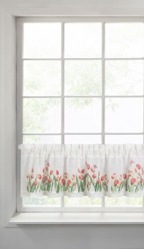 shumee GOTOVA ZAVESA STELLA NA TRAKU 150X30 CM BELA