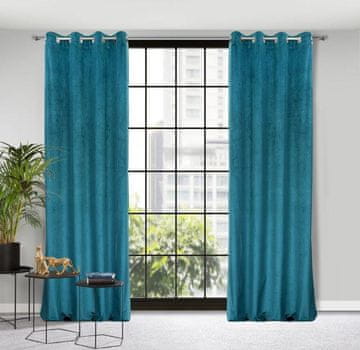 shumee GOTOVA ZAVESA LILI 140X250 CM MODRA
