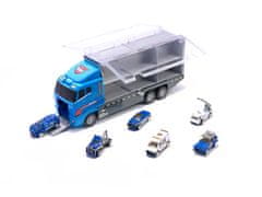 Ikonka Transporter tovornjak TIR lanser + kovinski avtomobili policija