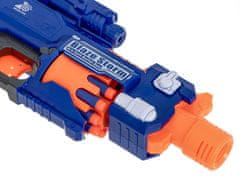 WOWO Pištola s puško in puščicami - bobnasta puška s puško in penastimi puščicami + namernik + 20 modrih puščic