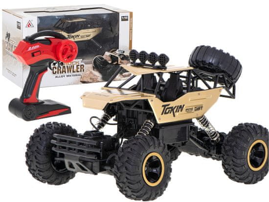 WOWO 4WD RC Rock Crawler - RC Rock Crawler 1:12 4WD kovinski - zlati avto na daljinsko upravljanje