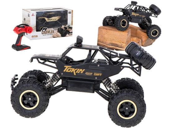WOWO 4WD RC Rock Crawler - RC Rock Crawler 1:12 4WD Metal - Črn avto na daljinsko upravljanje