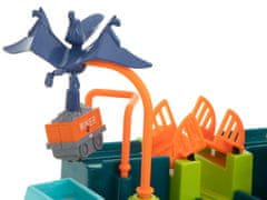 WOWO Dirozavrski oviratlon - interaktivni oviratlon s parkiriščem, dirkami, jamo, 5 figurami, dinozavrom in vozom