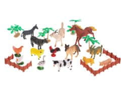 Ikonka Figurice kmečkih živali 14 kosov + dodatki