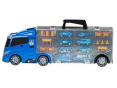 WOWO Tovornjak TIR s transporterjem - Tovornjak TIR s transporterjem in lansirno napravo + 7 policijskih avtomobilov