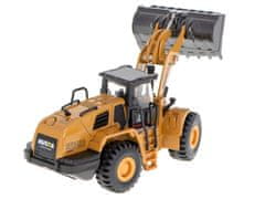 WOWO RC kovinski model bagra - H-toys 1813 RC kovinski model bagra, nakladalec na kolesih, buldožer, daljinski upravljalnik 1.60 Die-Cast