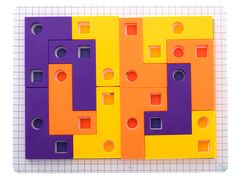 WOWO Tetris Puzzle Game with Puzzle Cubes - Tetris Puzzle Game with Puzzle Cubes and Cards - 42 kosov