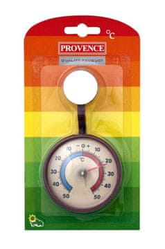 PROVENCE Samolepilni zunanji termometer, od - 50 °C do + 50 °C, 7,1 x 2 cm