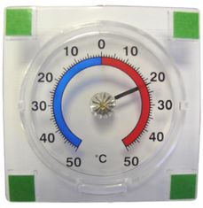 Samolepilni zunanji termometer, od - 50 °C do + 50 °C, 7,6 x 7,6 x 1,4 cm