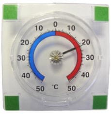 Samolepilni zunanji termometer, od - 50 °C do + 50 °C, 7,6 x 7,6 x 1,4 cm