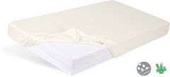 BabyMatex Nepremočljiva rjuha z elastiko Bambus svetlo bež 60x120 cm
