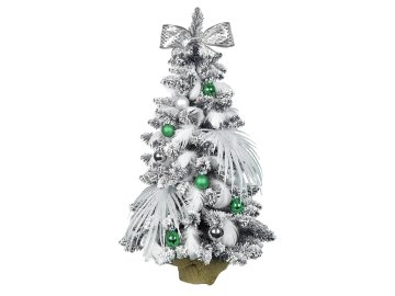 LAALU.cz Okrašeno umetno božično drevo POLAR GREEN 60 cm z LED OSVETLJALO V LONČKU