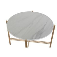 DKD Home Decor Stranska mizica DKD Home Decor Golden Metal Marble 65 x 65 x 45 cm